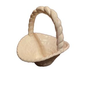 Vintage ceramic basket decor